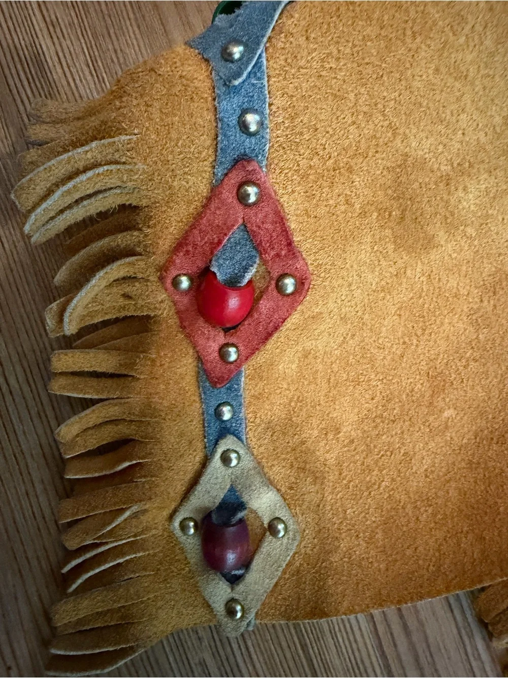 Vintage Kids Suede Western Fringe Vest - Brown